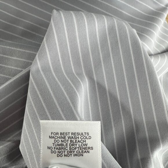 Magnolia Lane Tech‎ Masters Polo Shirt Womens Large Gray Striped NWT TP-3405 - Picture 10 of 11